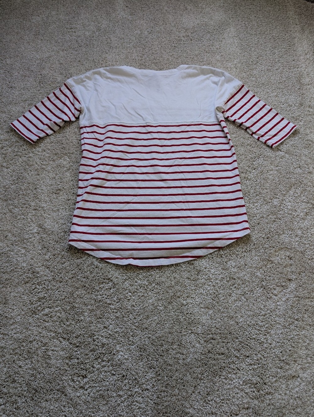 Seraphine White and Red Stripe Nursing Maternity Top - Size 10 - Picture 2 of 3